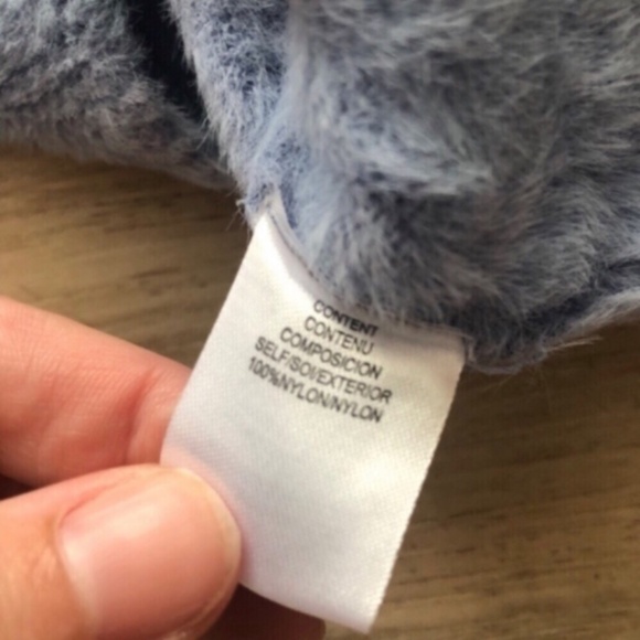 Wayf Blue Crew Neck Sweater with Balloon Sleeves - Picture 5 of 7